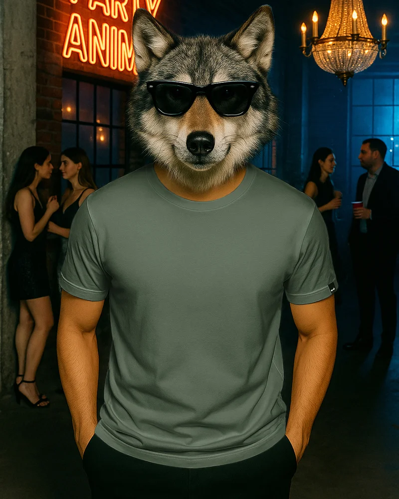 بيواكوف تيشيرت رجالي زيتوني